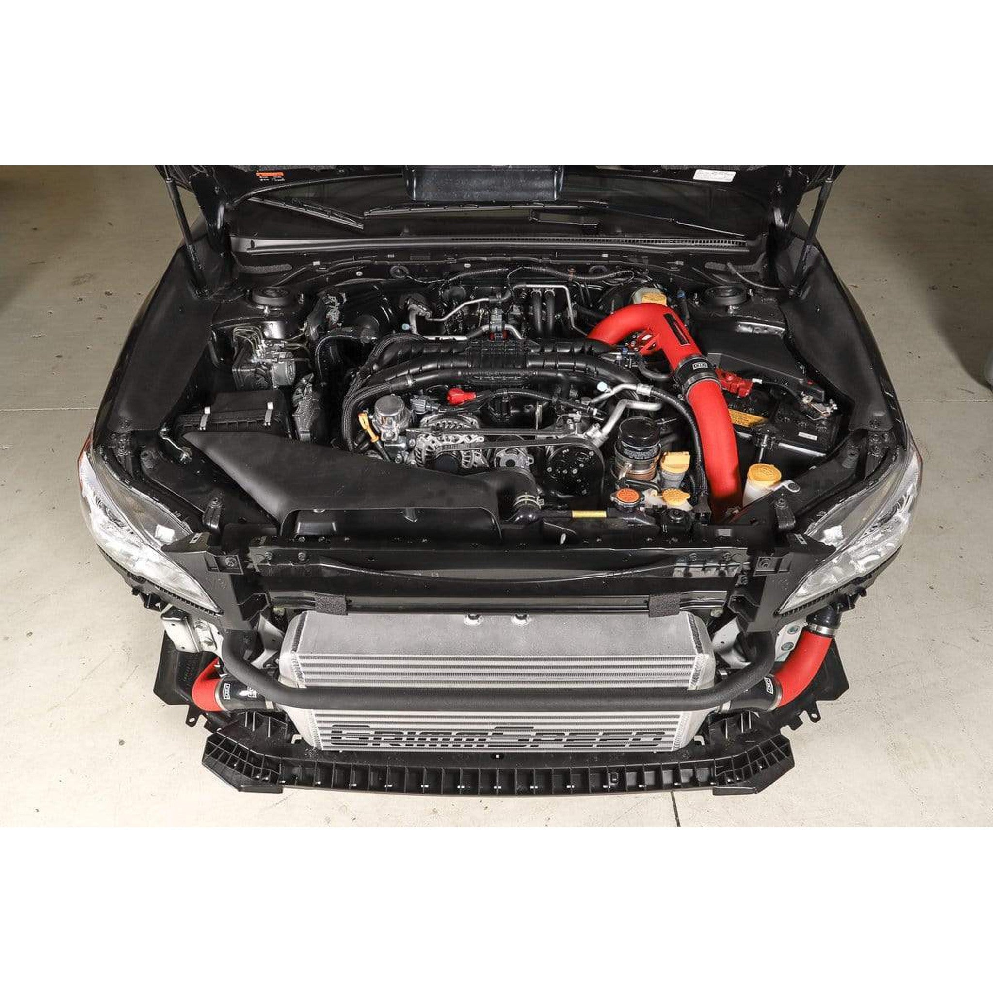 GrimmSpeed Front Mount Intercooler Kit Black Core / Red Pipe Subaru WRX 2015-2021 | 090255