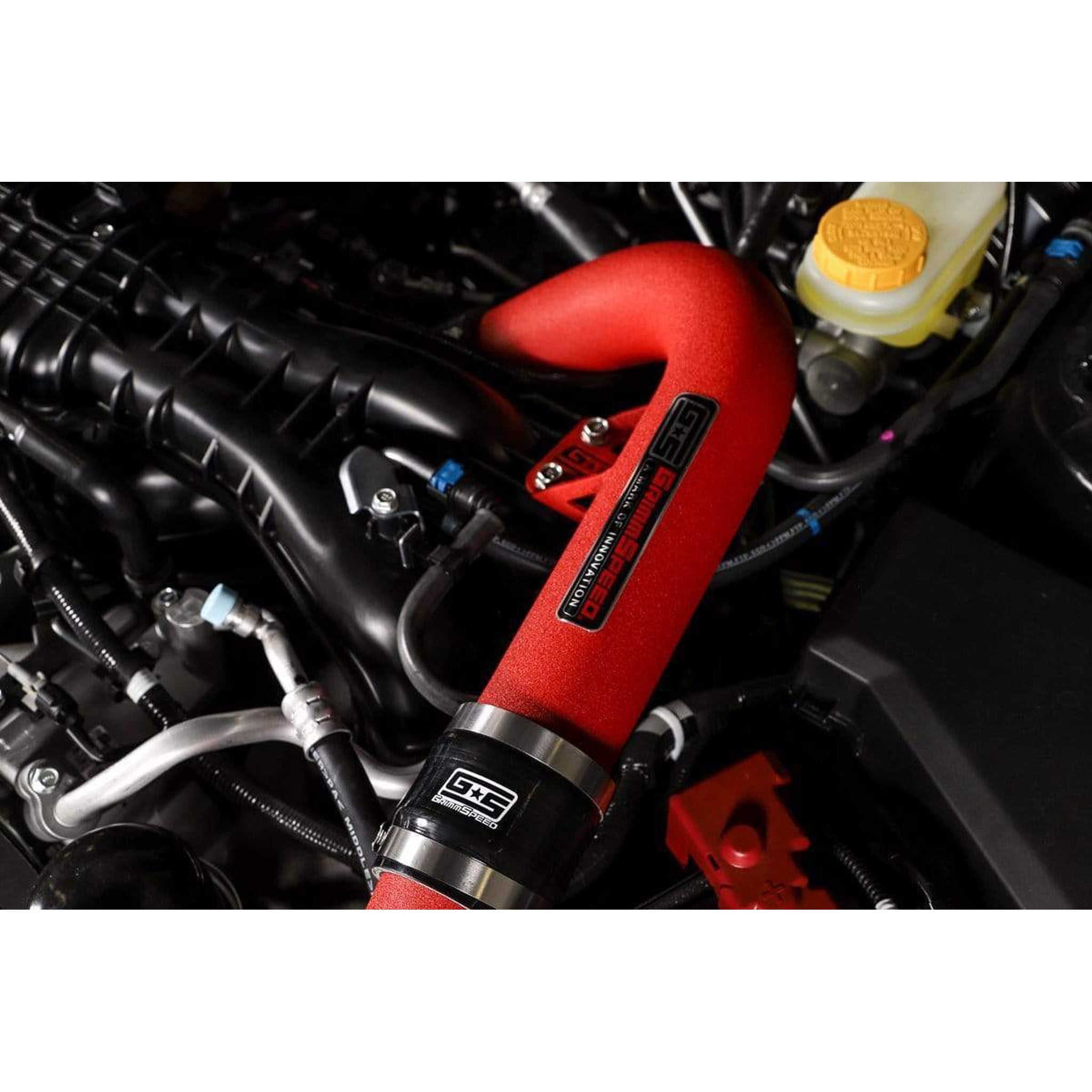 GrimmSpeed Front Mount Intercooler Kit Black Core / Red Pipe Subaru WRX 2015-2021 | 090255