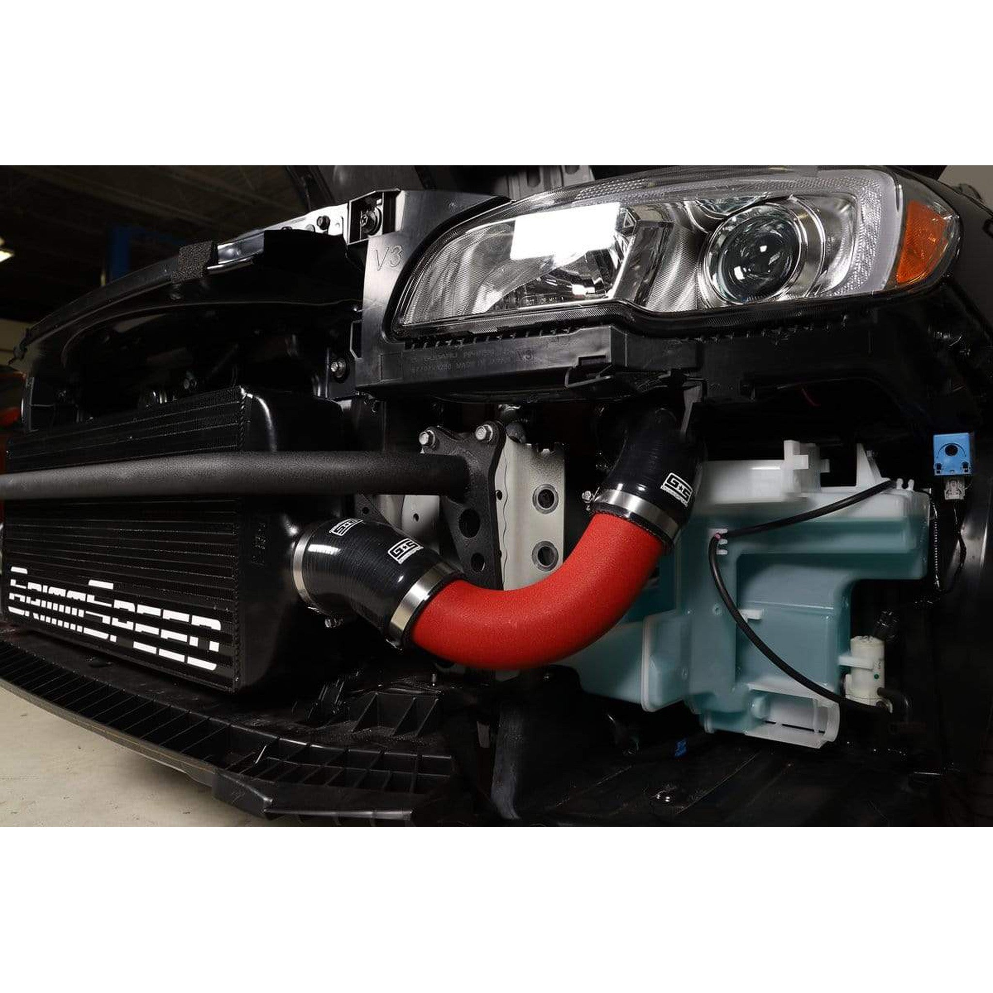 GrimmSpeed Front Mount Intercooler Kit Black Core / Red Pipe Subaru WRX 2015-2021 | 090255