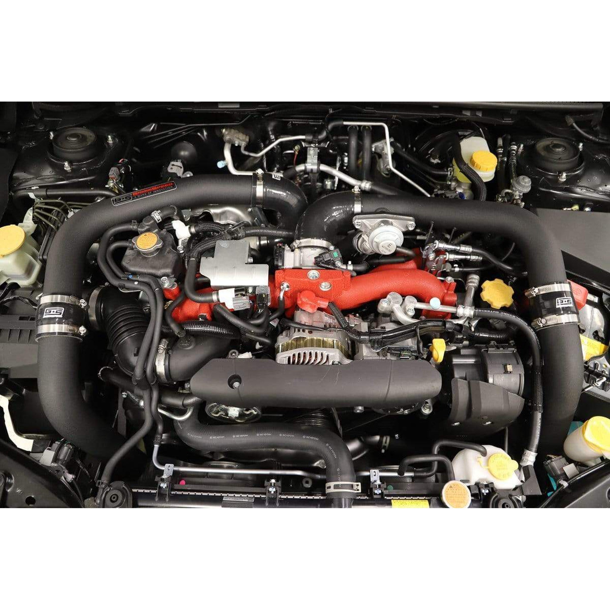 GrimmSpeed Front Mount Intercooler Kit Raw Core / Black Pipe Subaru STI 2015-2021 | 090237