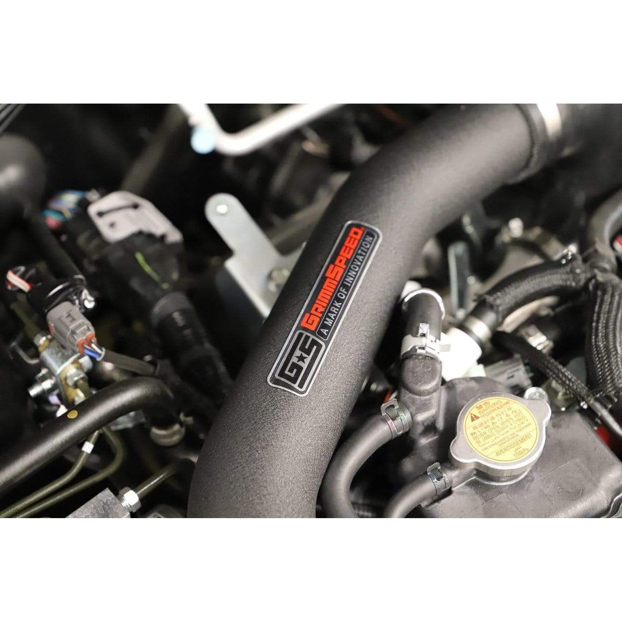 GrimmSpeed Front Mount Intercooler Kit Raw Core / Black Pipe Subaru STI 2015-2021 | 090237