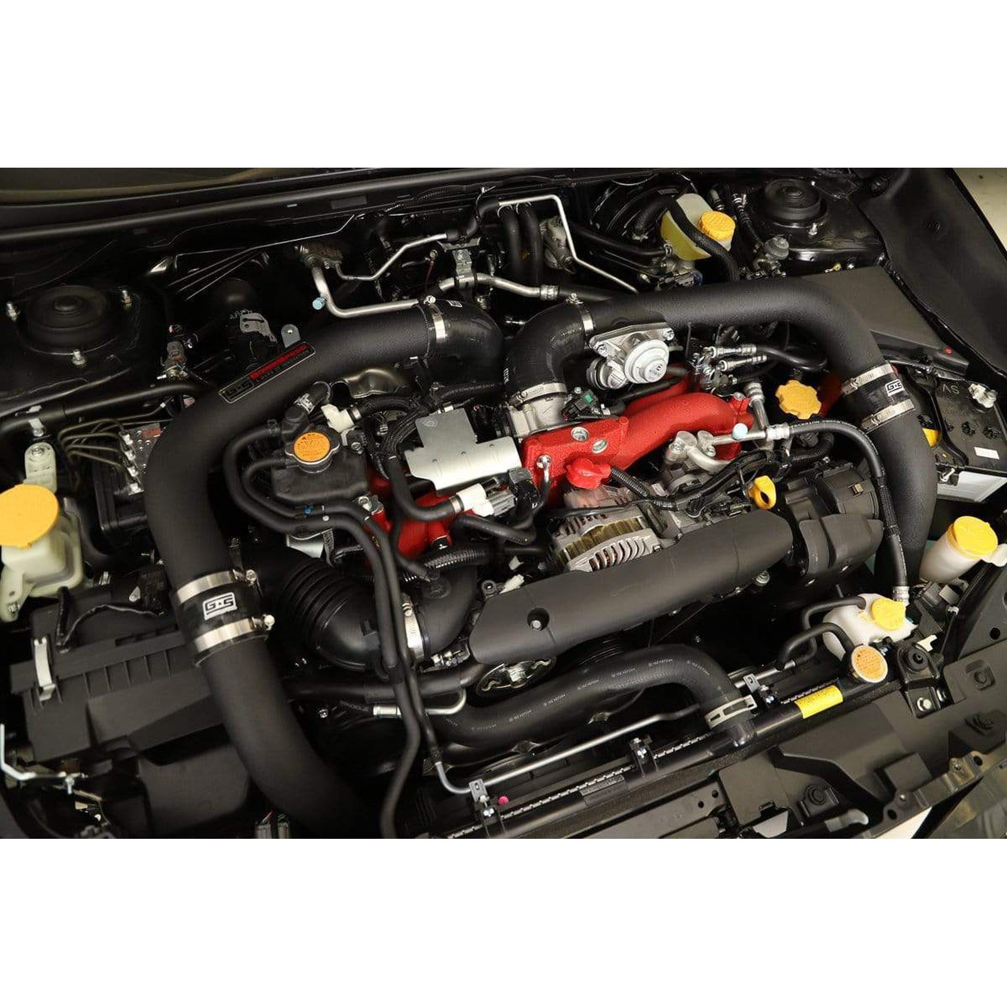 GrimmSpeed Front Mount Intercooler Kit Raw Core / Black Pipe Subaru STI 2015-2021 | 090237