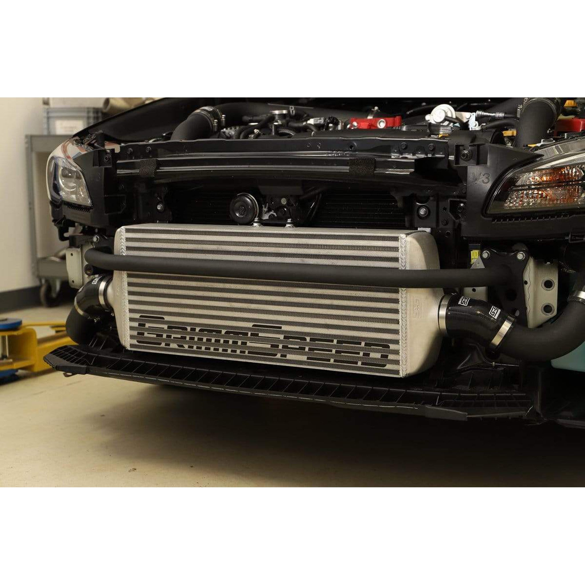 GrimmSpeed Front Mount Intercooler Kit Raw Core / Black Pipe Subaru STI 2015-2021 | 090237