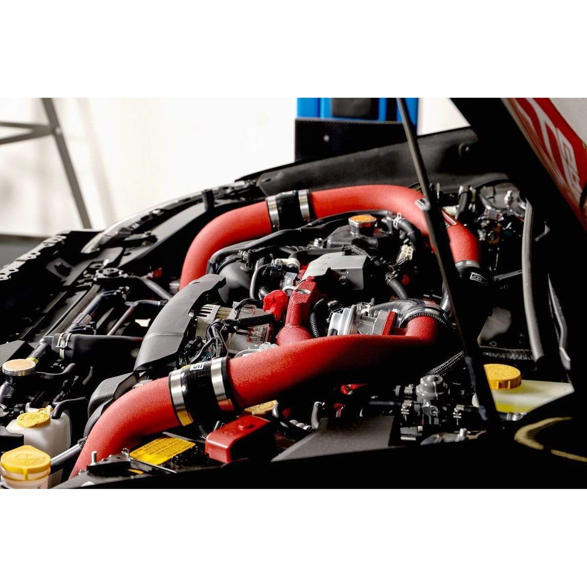 GrimmSpeed Front Mount Intercooler Kit Raw Core / Red Pipe Subaru WRX 2015-2021 | 090238