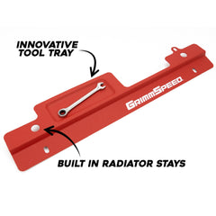 GrimmSpeed Radiator Shroud with Tool Tray Subaru WRX 02-07 / STI 04-07 - Red | 096006