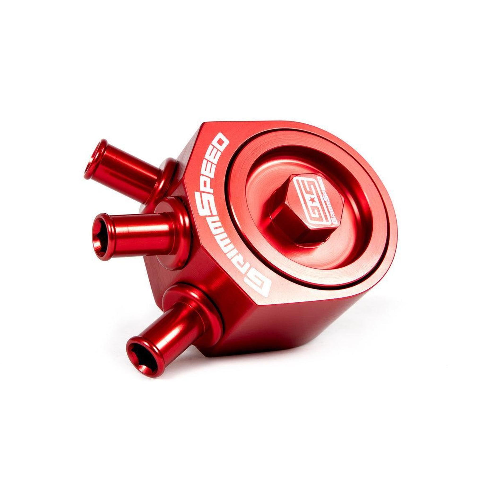GrimmSpeed Red Air / Oil Separator Subaru WRX 02-07 / STI 04-21 / Forester XT 04-08 | 078006R