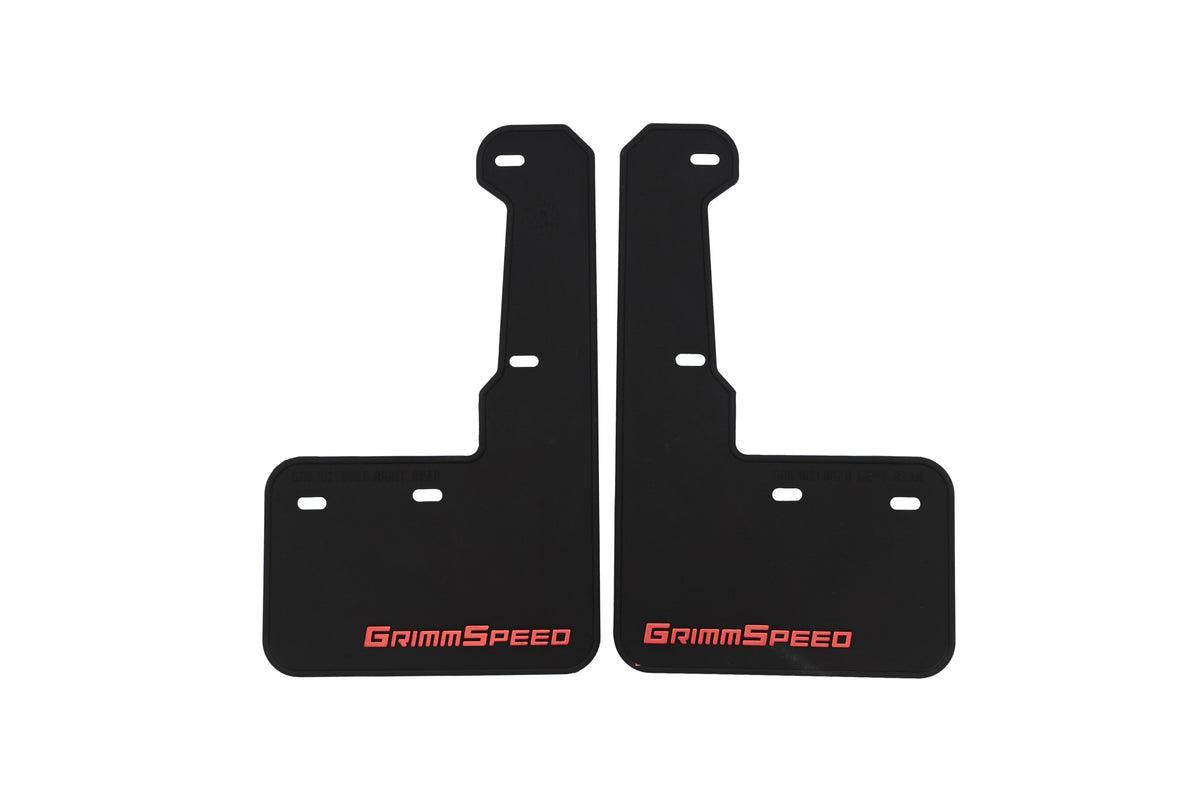 Grimmspeed Mudflap Kit Red Logo Subaru WRX / STI 2015-2021 | GRM.1021.1.RED