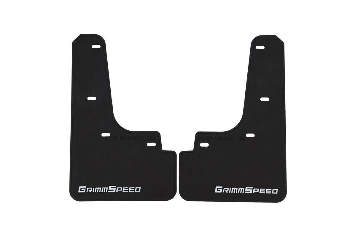Grimmspeed Mudflap Kit White Logo Subaru WRX 2022-2026 | GRM.1022.1.WHT