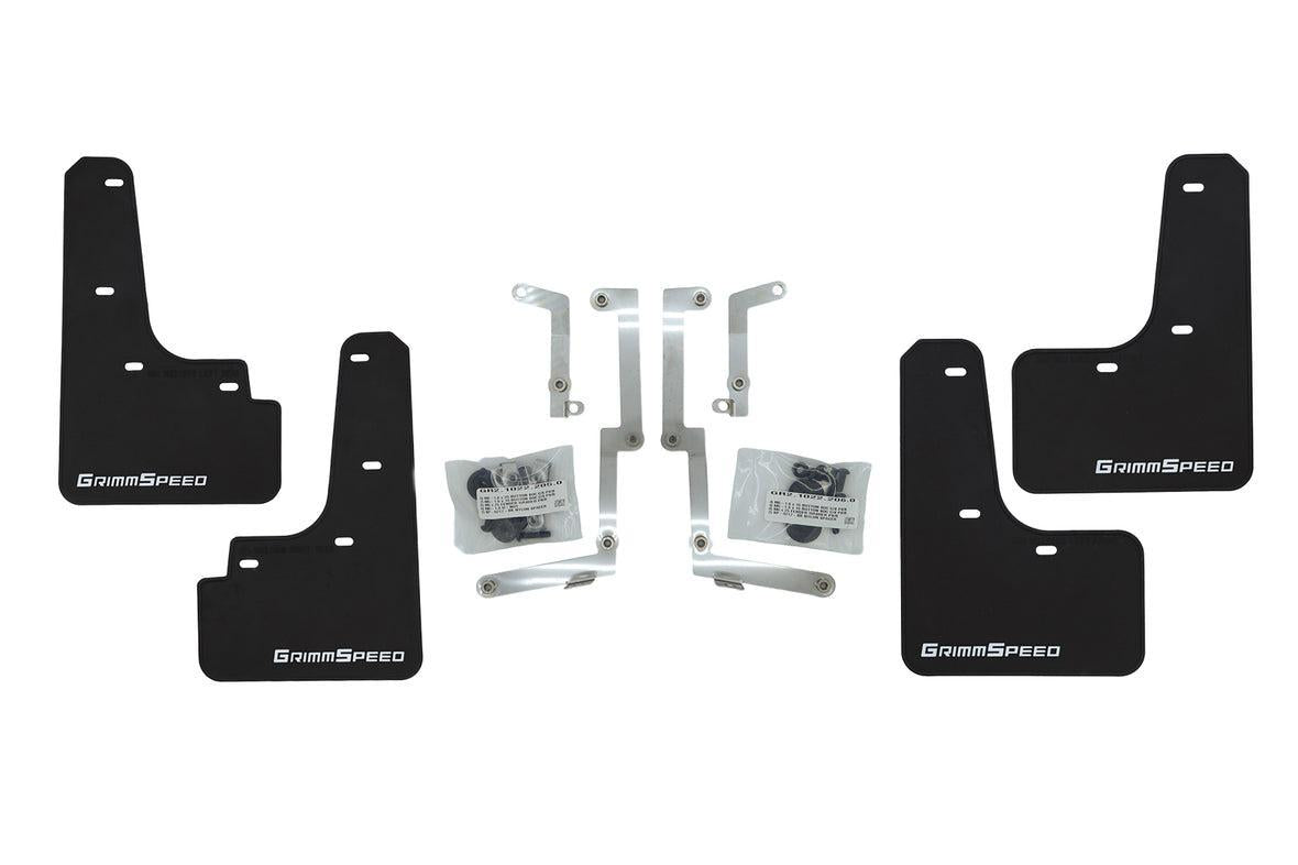 Grimmspeed Mudflap Kit White Logo Subaru WRX 2022-2026 | GRM.1022.1.WHT