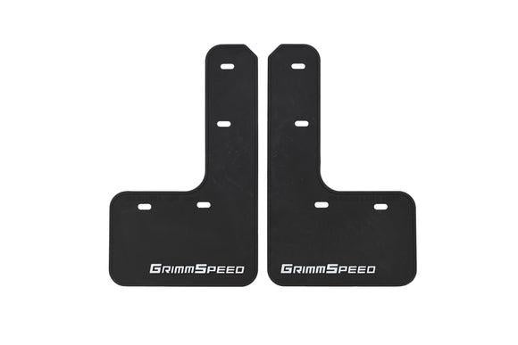 Grimmspeed Mudflap Kit White Logo Subaru WRX / STI 2015-2021 | GRM.1021.1.WHT
