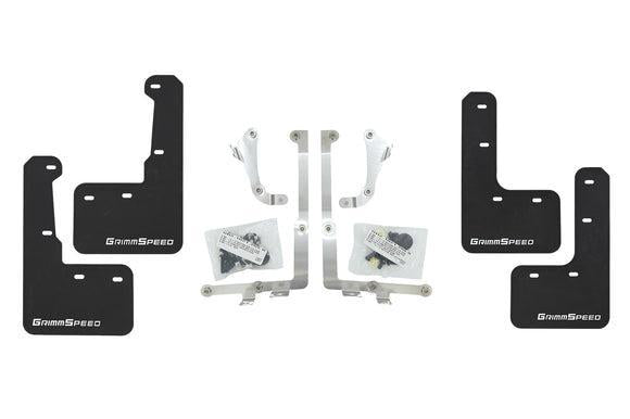 Grimmspeed Mudflap Kit White Logo Subaru WRX / STI 2015-2021 | GRM.1021.1.WHT