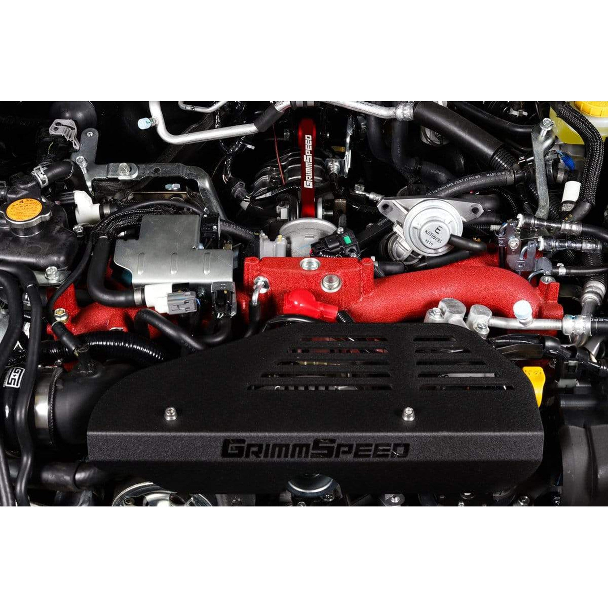 Grimmspeed Pitch Stop Mount Red Race Version (95A Bushings) Subaru WRX 2002-2026 / STI 2004-2021 | 122009