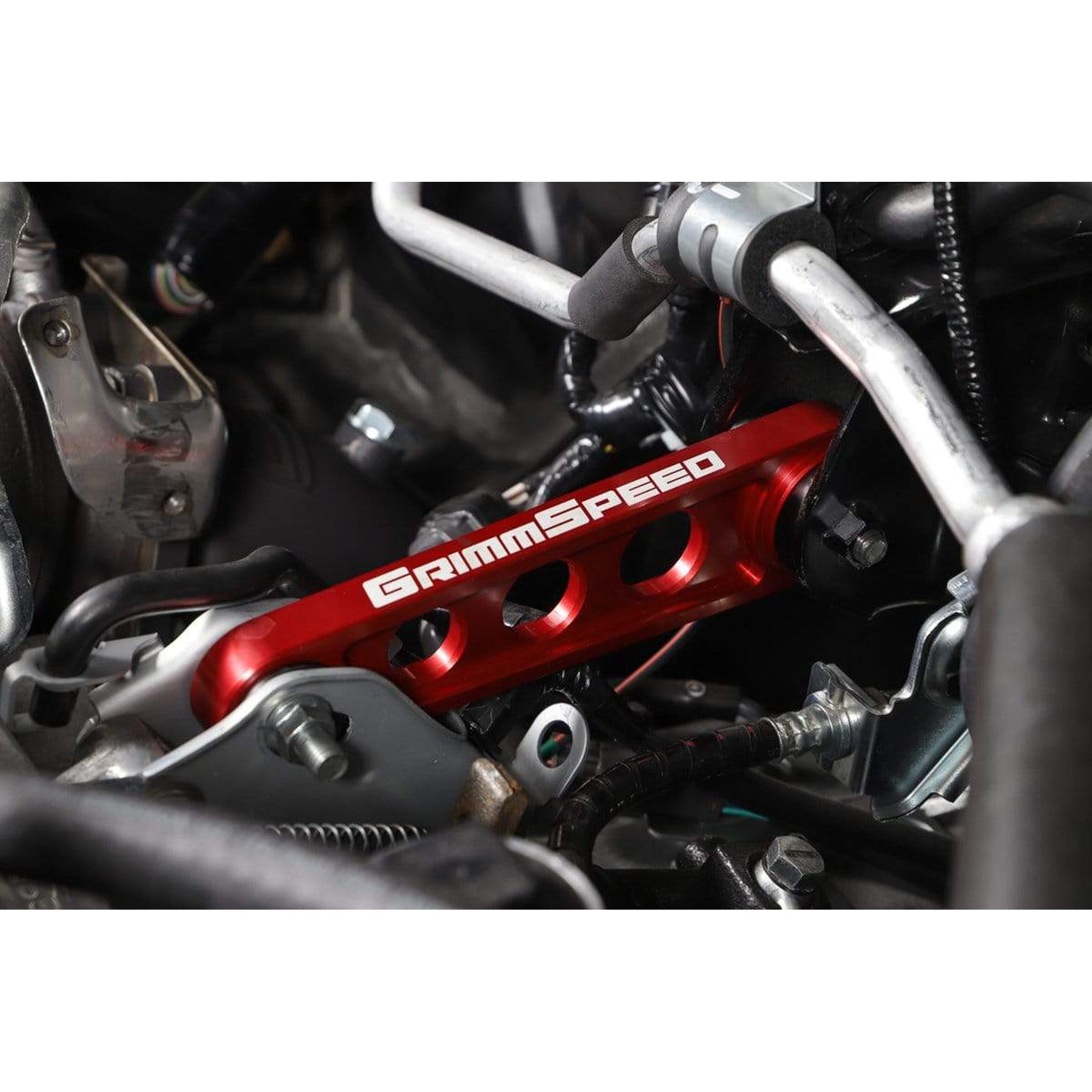 Grimmspeed Pitch Stop Mount Red Race Version (95A Bushings) Subaru WRX 2002-2026 / STI 2004-2021 | 122009