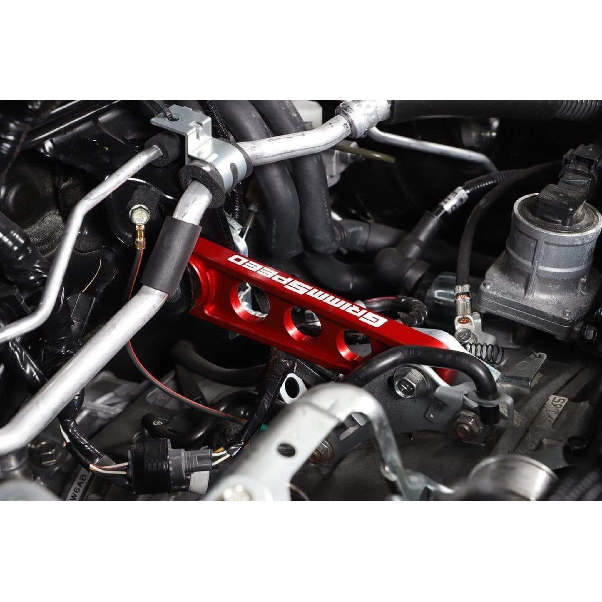 Grimmspeed Pitch Stop Mount Red Race Version (95A Bushings) Subaru WRX 2002-2026 / STI 2004-2021 | 122009