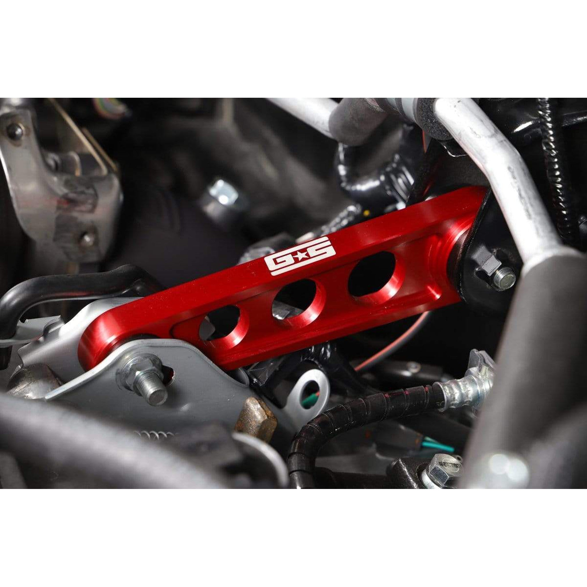Grimmspeed Pitch Stop Mount Red Race Version (95A Bushings) Subaru WRX 2002-2026 / STI 2004-2021 | 122009