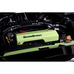 Grimmspeed Pulley Cover Neon Green Subaru WRX 2015-2021 | 099051