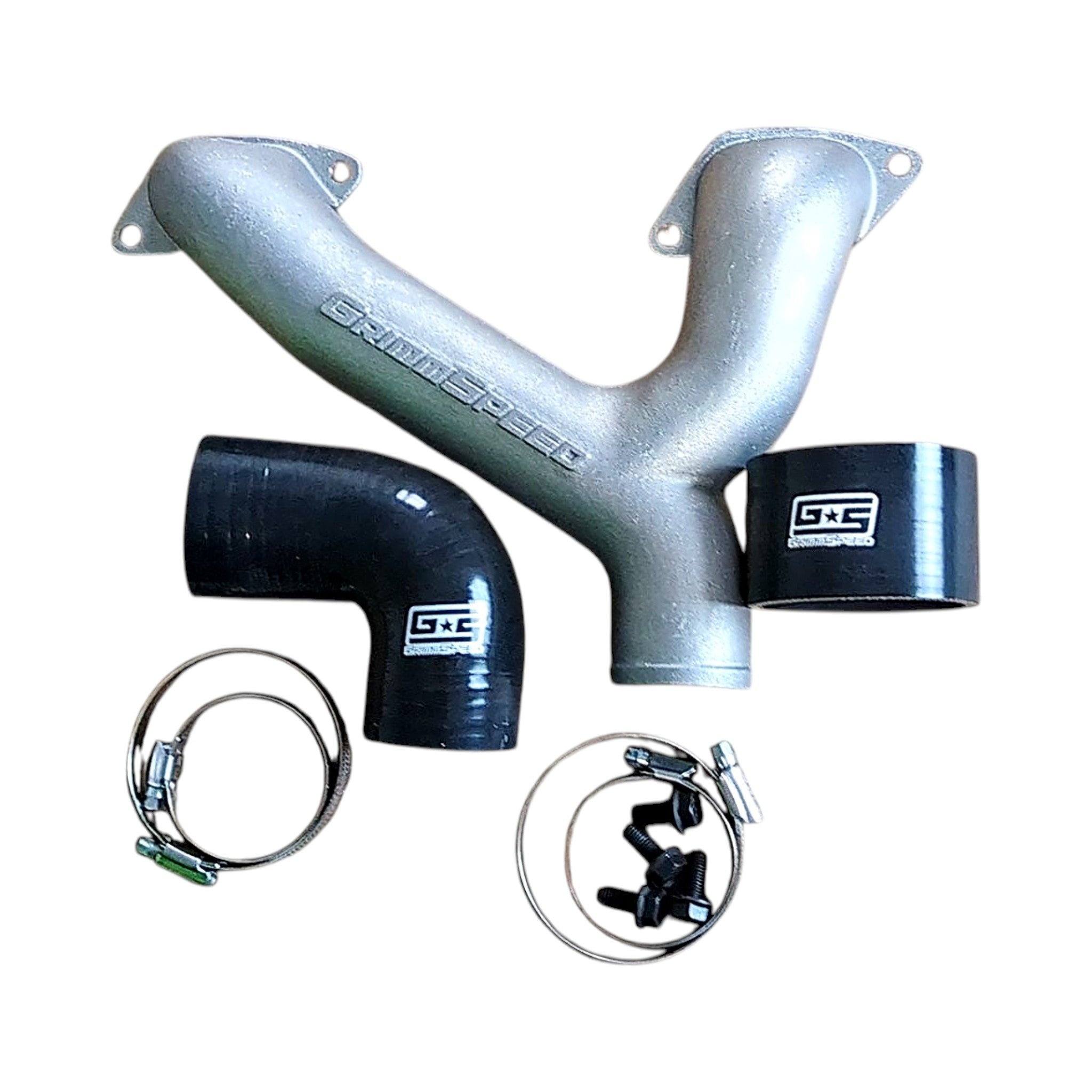 Grimmspeed Top Mount Intercooler Aluminum Y-Pipe Kit Black Subaru WRX 2002-2007 / STI 2004-2021 | 090096