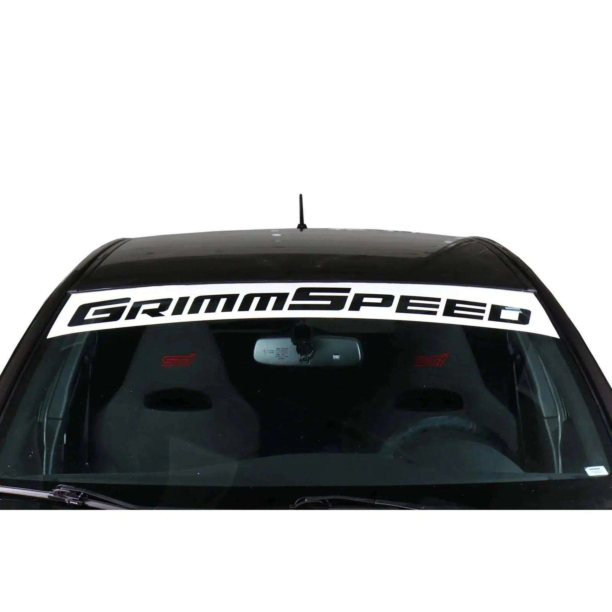 Grimmspeed Windshield Banner White 55x9.5 inches | 111035