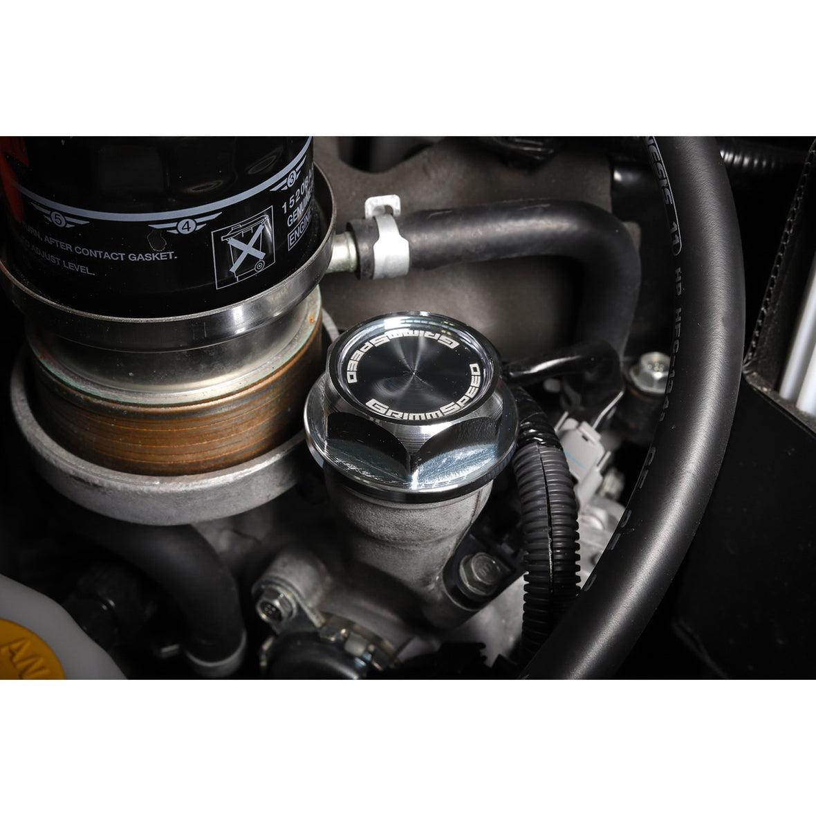 Grimmspeed Yellow Zinc "THE BOLT" Oil Cap Subaru Models 1989-2021 | 120014Y