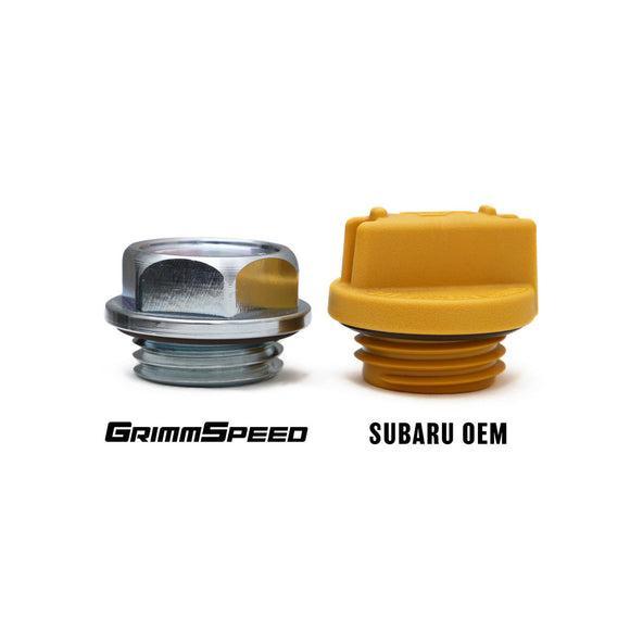 Grimmspeed Yellow Zinc "THE BOLT" Oil Cap Subaru Models 1989-2021 | 120014Y
