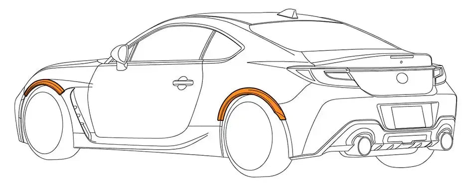 HKS Fender Molding Kit Toyota GR86 / Subaru BRZ 2022-2026 | 53004-AT042