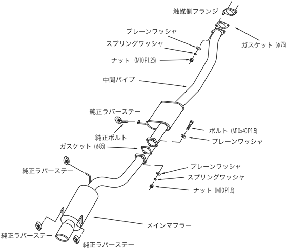 HKS Silent Hi-Power Cat Back Exhaust Nissan Skyline GT-R BNR32 1989-1994 | 31019-AN011