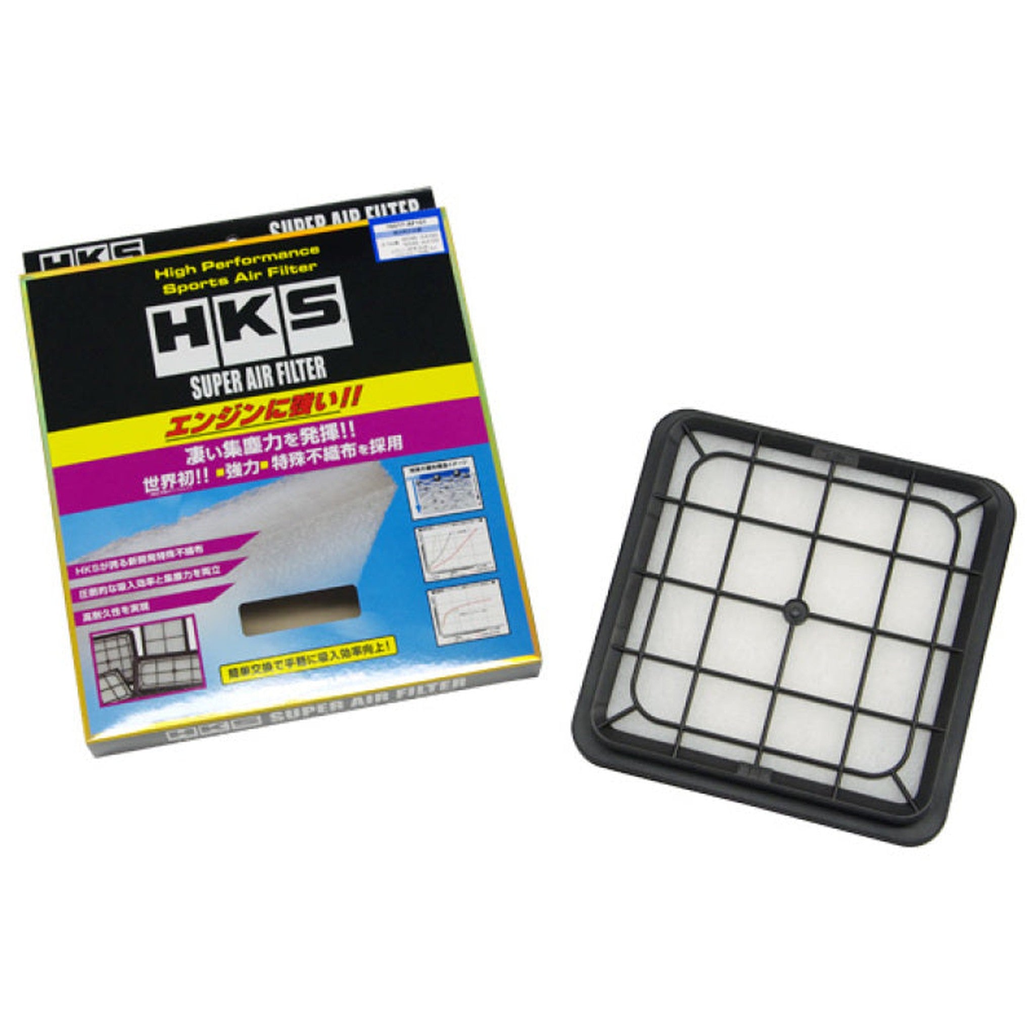 HKS Super Hybrid Drop-In Panel Air Filter Subaru WRX 2008-2021 / STI 2008-2018 | 70017-AF101