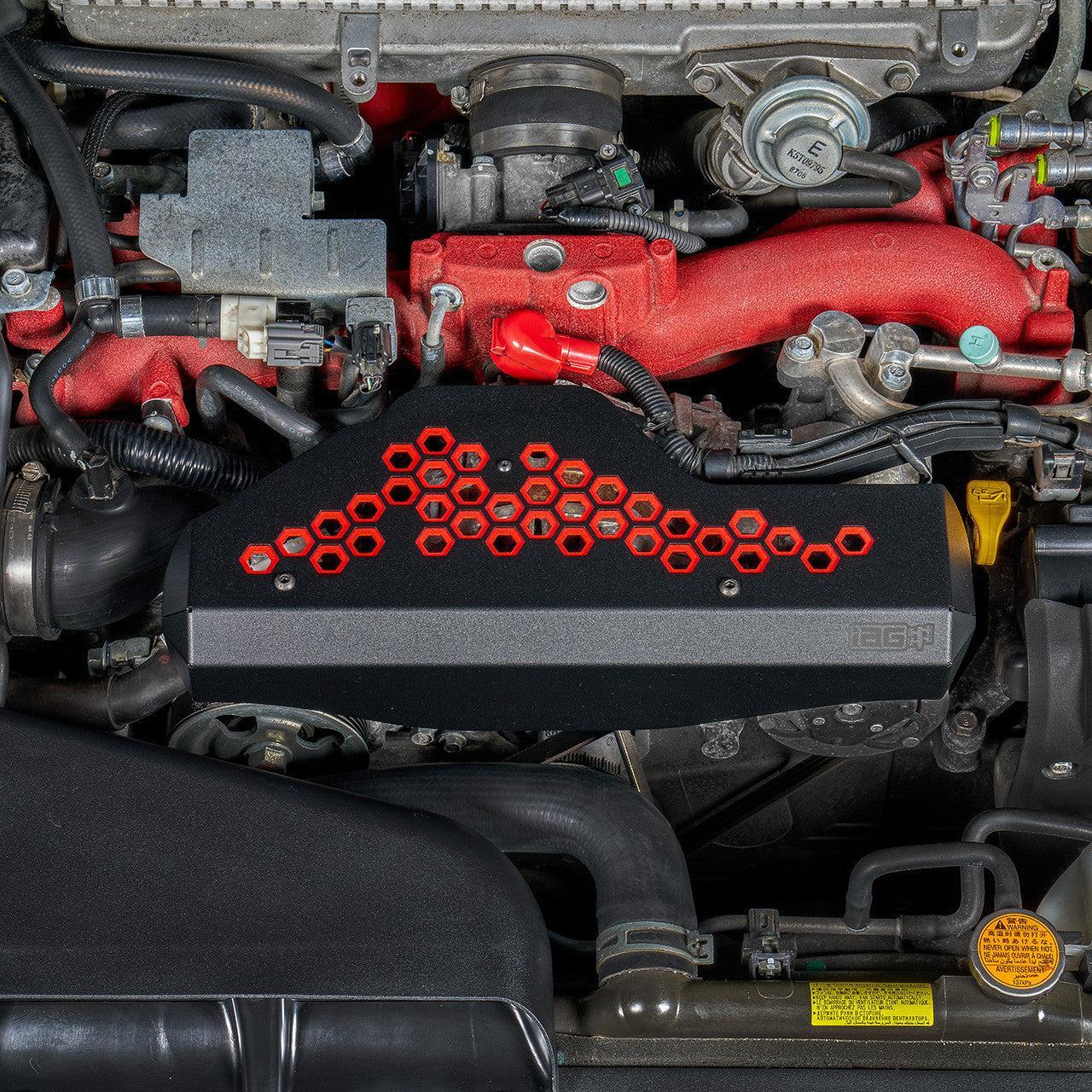 IAG Alternator Cover Red Subaru WRX 06-14 / STI 04-21