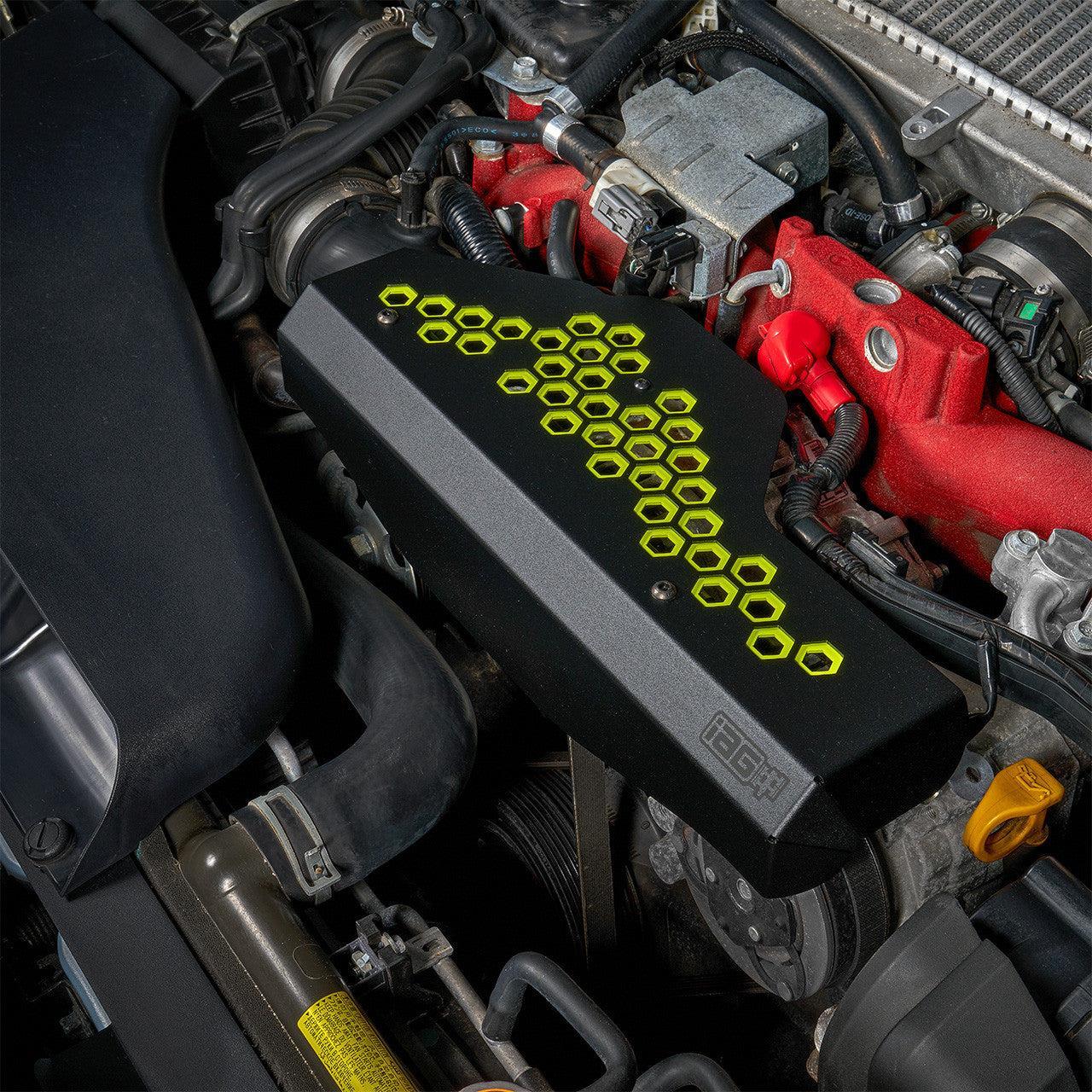 IAG Alternator Cover Red Subaru WRX 06-14 / STI 04-21