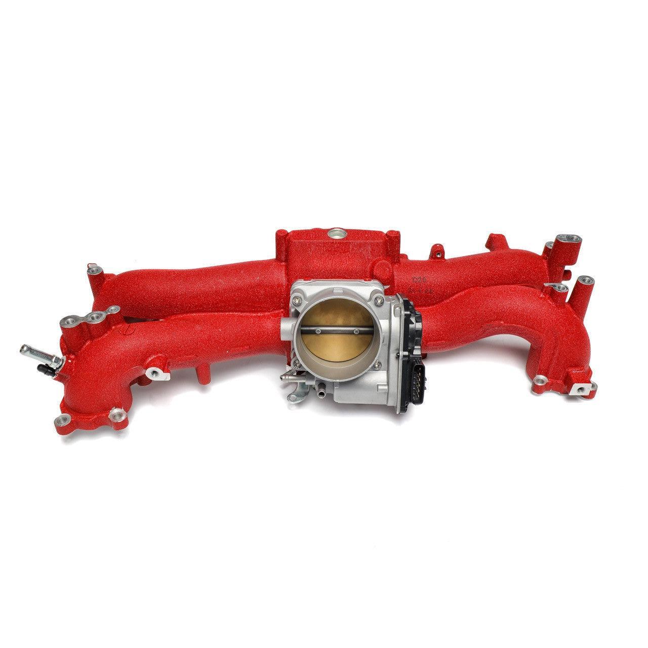 IAG Big Bore 76mm Throttle Body w/ Electronics & Silver Adapter for OEM STI, Cosworth & AMS Intake Manifolds STI 04-21 | IAG-AFD-2027SL