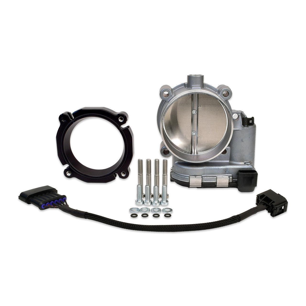 IAG Bosch 82mm Throttle Body & (Black) Adapter Package for Subaru STI Process West Intake Manifolds | IAG-AFD-2025BK
