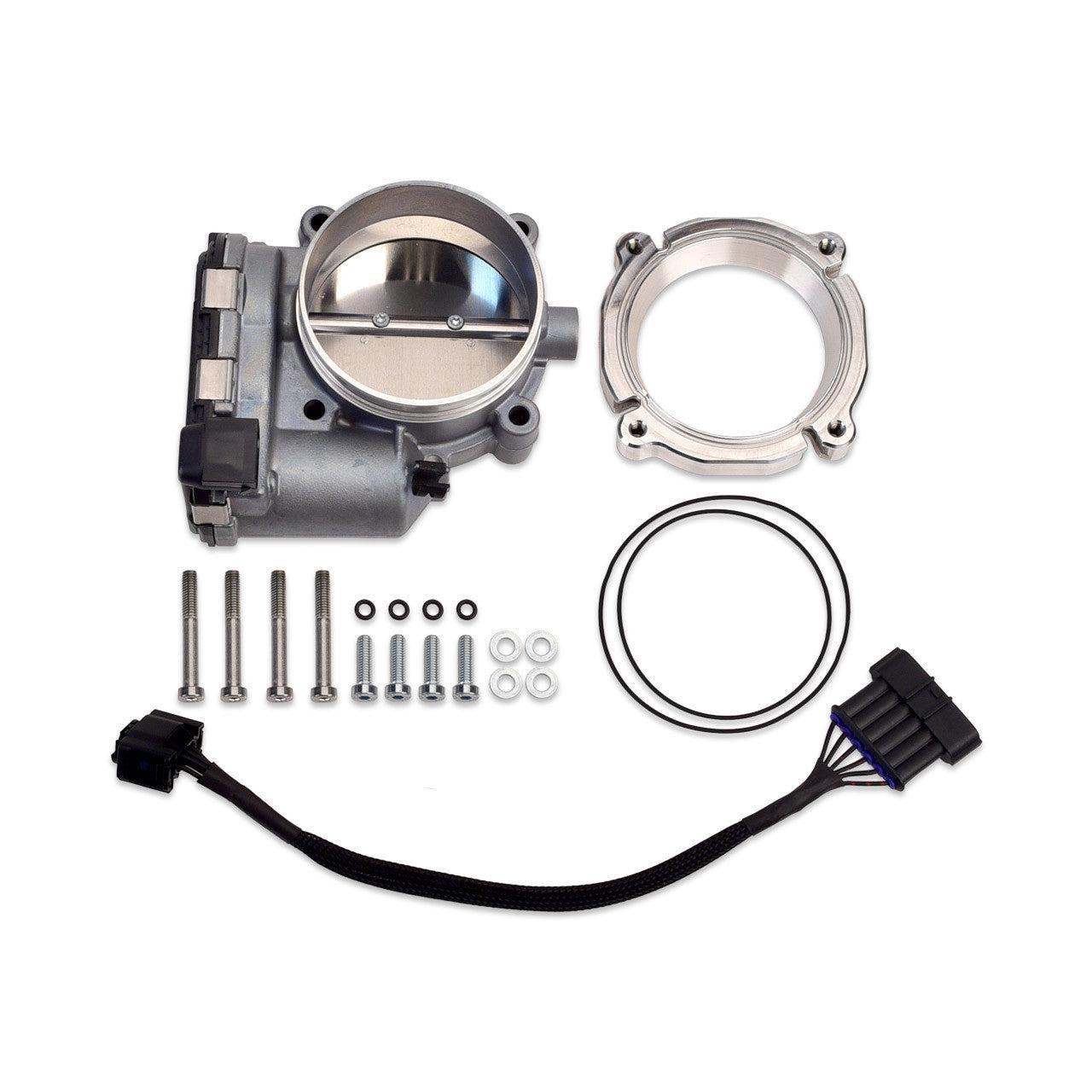 IAG Bosch 82mm Throttle Body & Silver Adapter Package for Subaru STI Process West Intake Manifolds STI 04-21 | IAG-AFD-2025SL