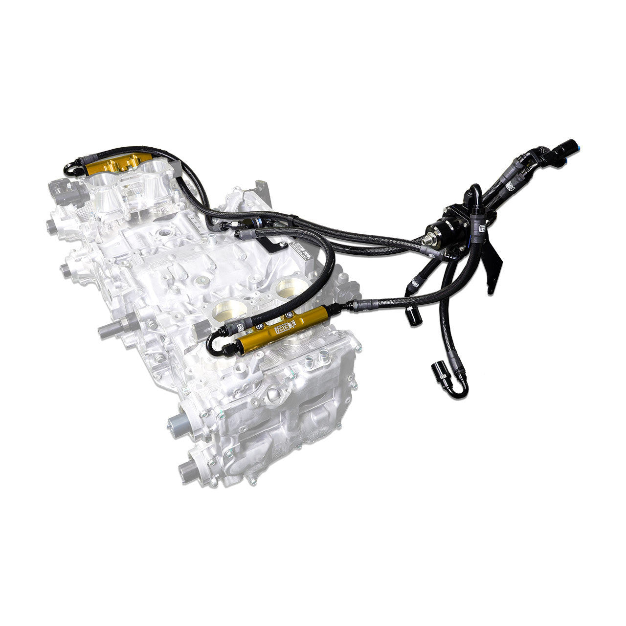 IAG Red PTFE Flex Fuel System Kit w/ Aeromotive FPR, IAG Fuel Rails WRX 08-14 / STI 08-21 | IAG-AFD-2352RD