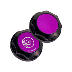 IAG Revolve Brake Fluid Reservoir Cap w/ Anodized Color Accent Purple WRX 02-26 / STI 04-21 / BRZ 13-26 | IAG-ACC-5302BKPR