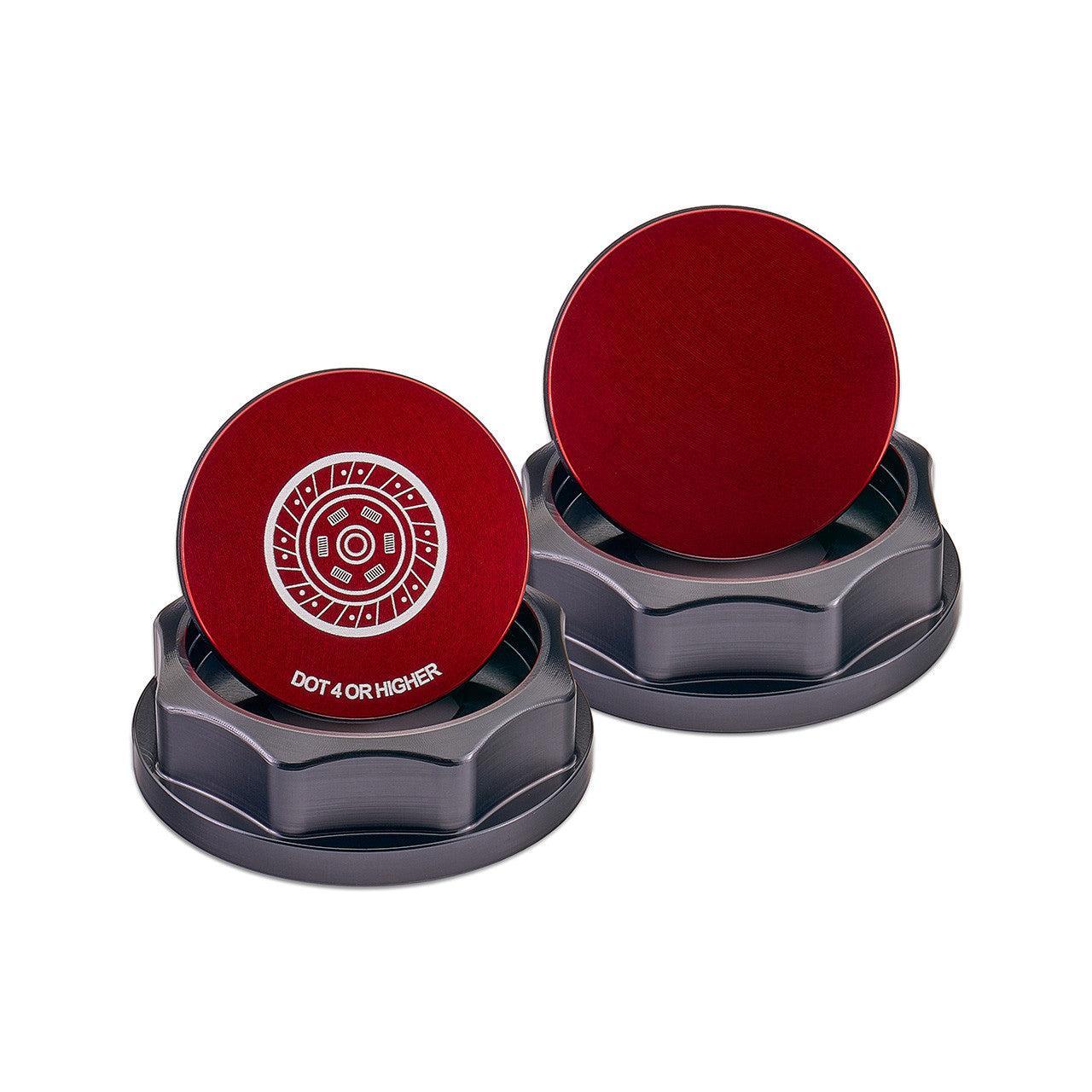IAG Revolve Clutch Fluid Reservoir Cap w/ Anodized Color Accent Red WRX 02-14 / STI 04-14 | IAG-ACC-5303BKRD