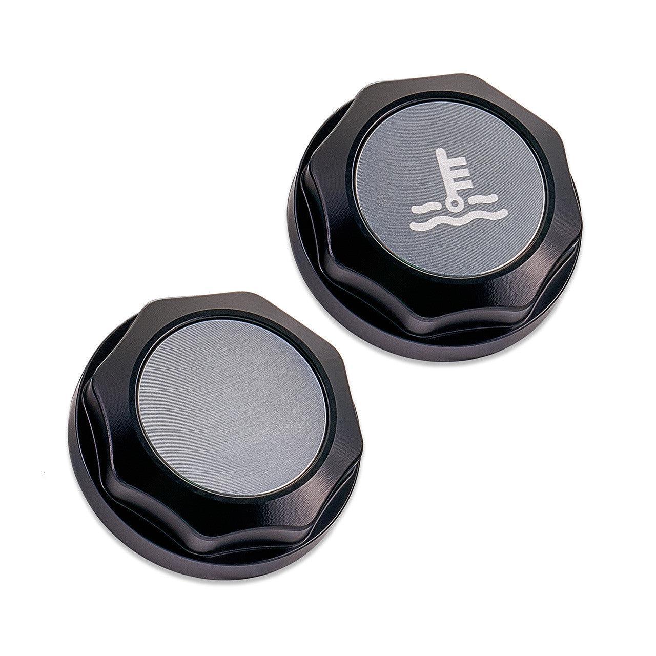 IAG Revolve Coolant Reservoir Cap w/ Anodized Color Accent Silver WRX 02-26 / STI 04-21 / 13-26 BRZ | IAG-ACC-5304BKSL