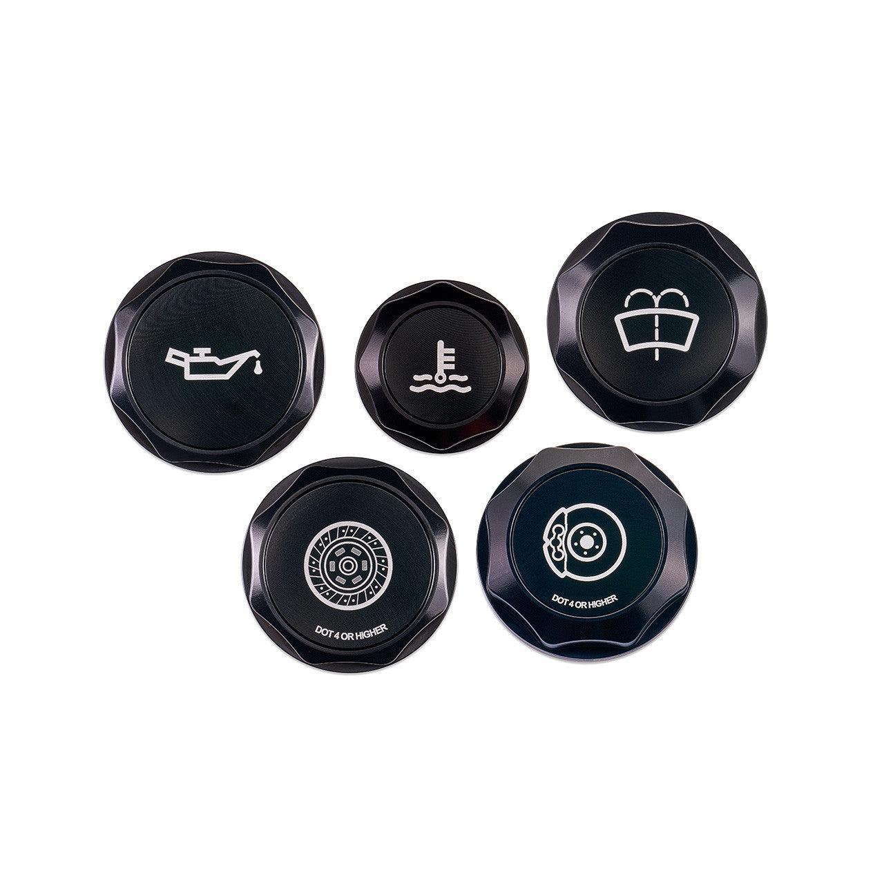 IAG Revolve Engine Bay Dress-Up Cap Kit Black WRX 22-26 / BRZ 13-26 | IAG-ACC-5405BKBK