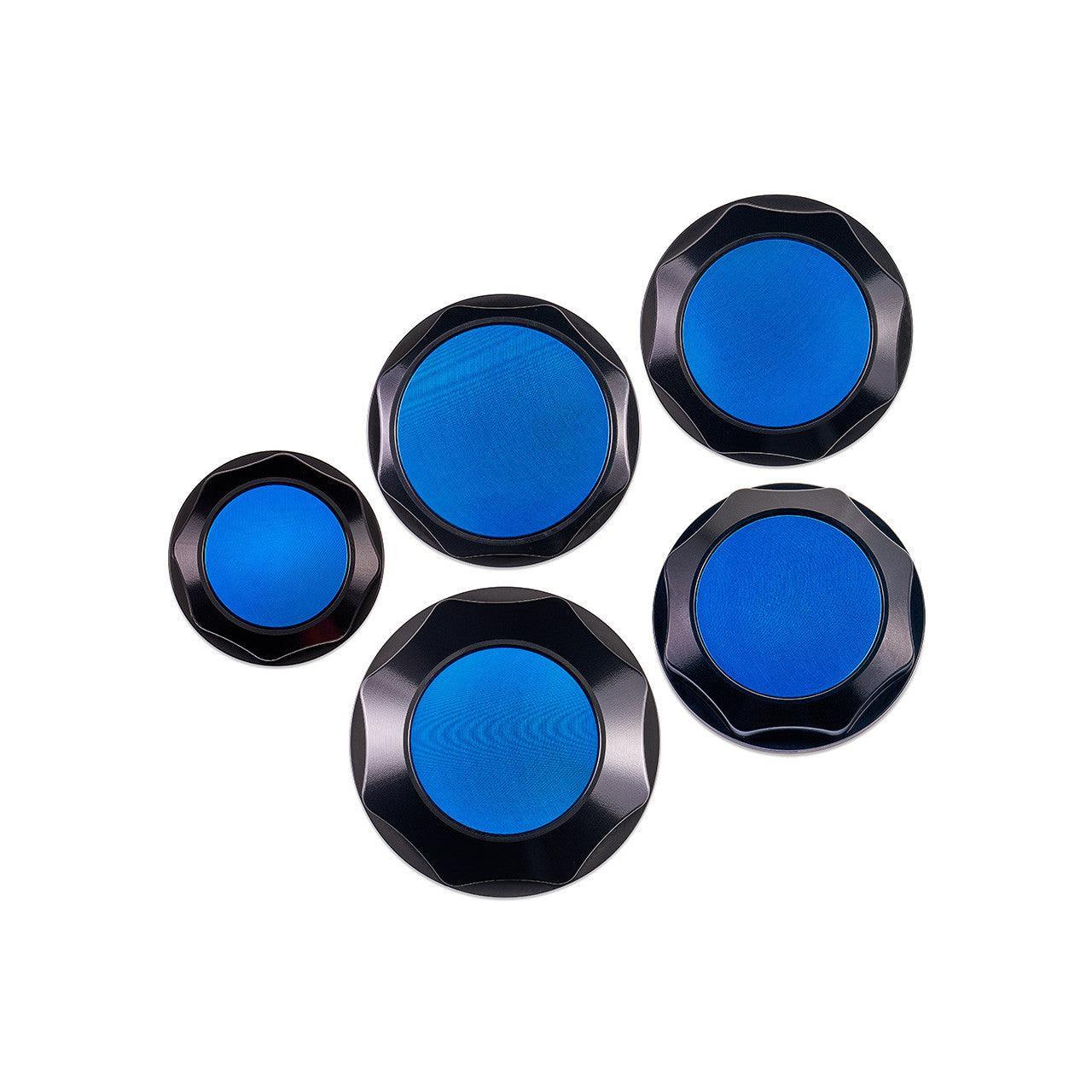 IAG Revolve Engine Bay Dress-Up Cap Kit Blue Subaru STI 2015-2021 | IAG-ACC-5404BKBL