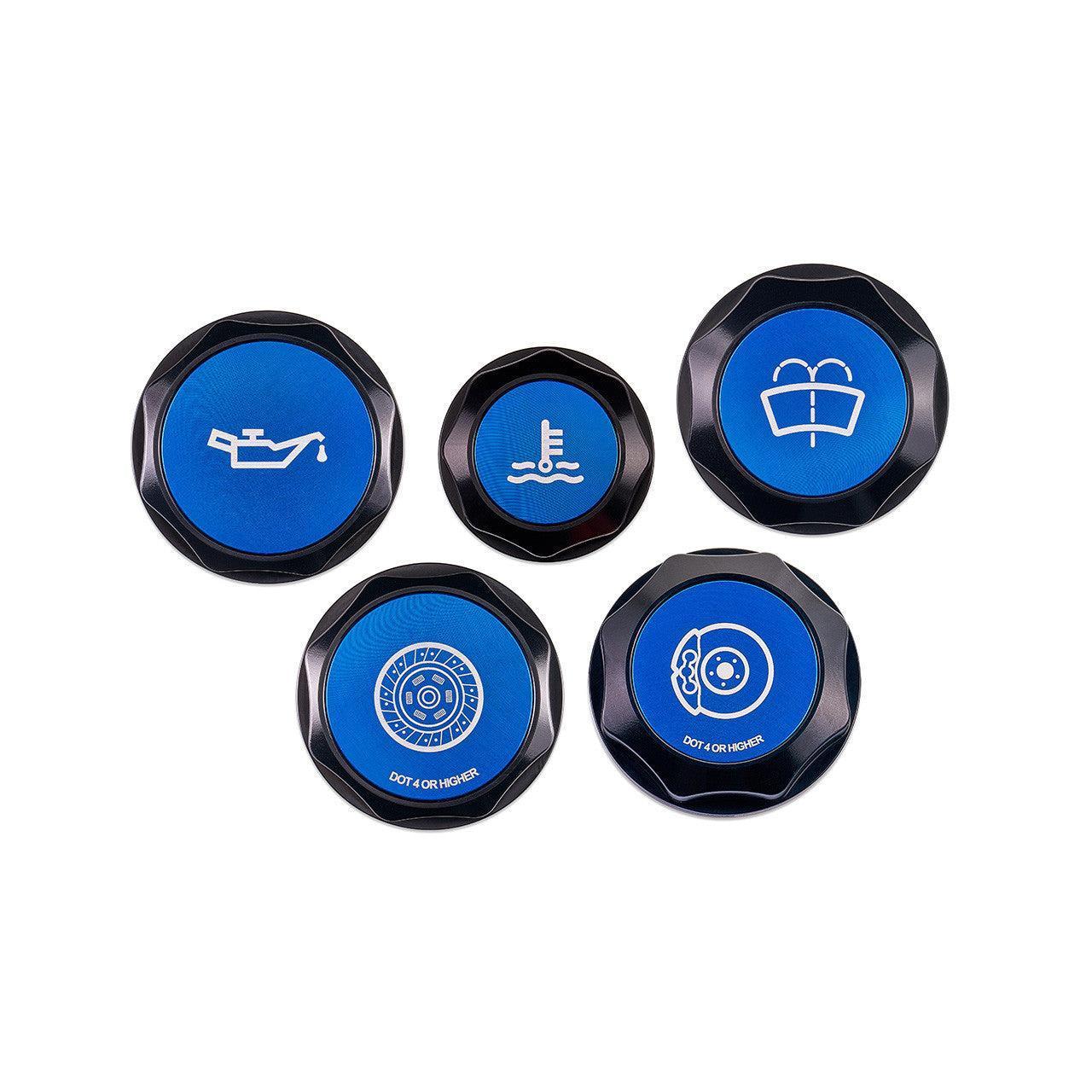 IAG Revolve Engine Bay Dress-Up Cap Kit Blue WRX 22-26 / BRZ 13-26 | IAG-ACC-5405BKBL