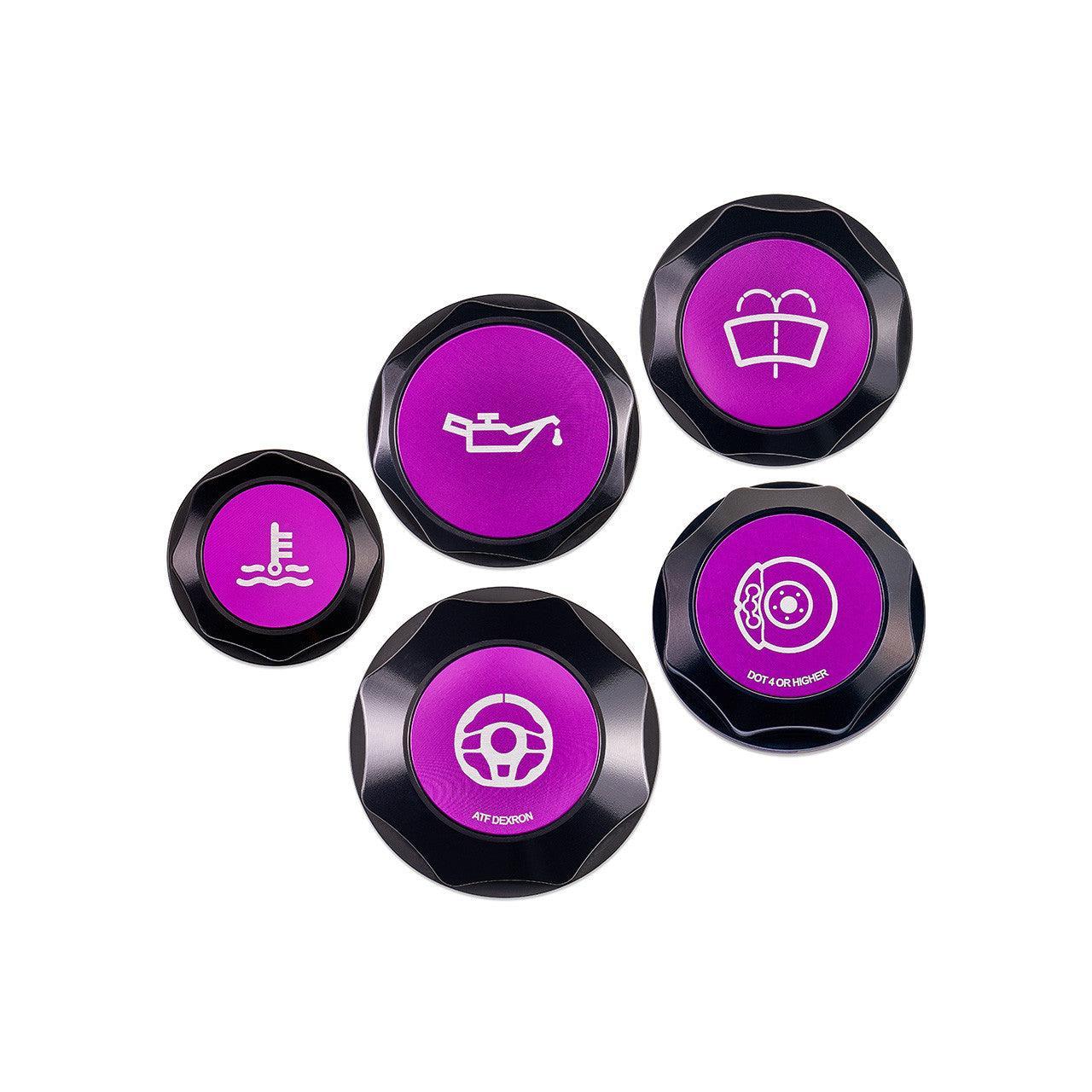 IAG Revolve Engine Bay Dress-Up Cap Kit Purple Subaru STI 2015-2021 | IAG-ACC-5404BKPR