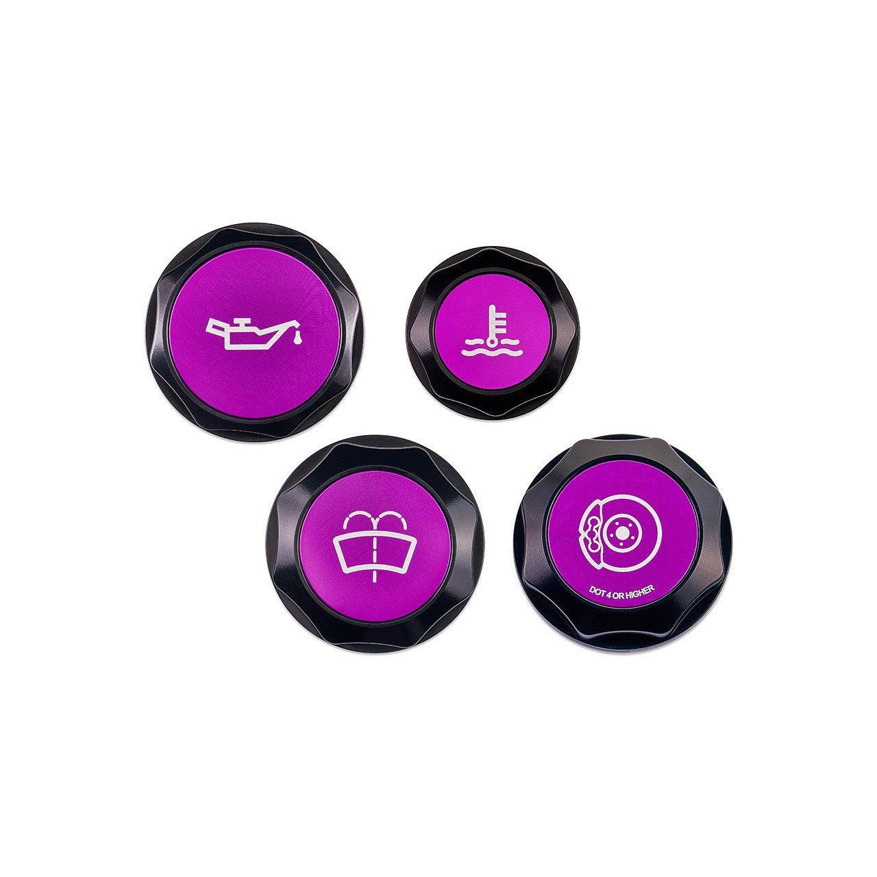 IAG Revolve Engine Bay Dress-Up Cap Kit Purple Subaru WRX 2015-2021 | IAG-ACC-5403BKPR