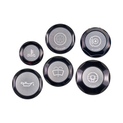 IAG Revolve Engine Bay Dress-Up Cap Kit Silver WRX 02-07 / STI 04-07 / Forester XT 04-08 | IAG-ACC-5401BKSL