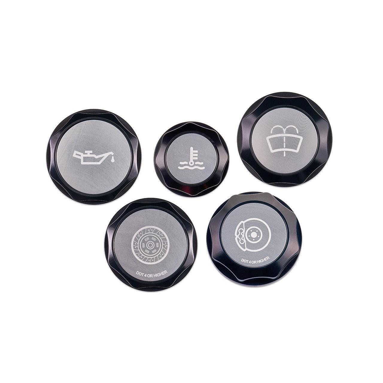 IAG Revolve Engine Bay Dress-Up Cap Kit Silver WRX 22-26 / BRZ 13-26 | IAG-ACC-5405BKSL