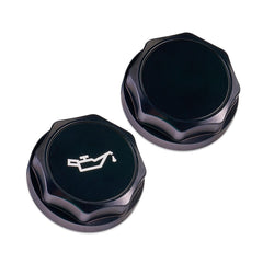 IAG Revolve Engine Oil Fill Cap w/ Anodized Color Accent Black WRX 02-26 / STI 04-21 / BRZ 13-26 | IAG-ACC-5306BKSL