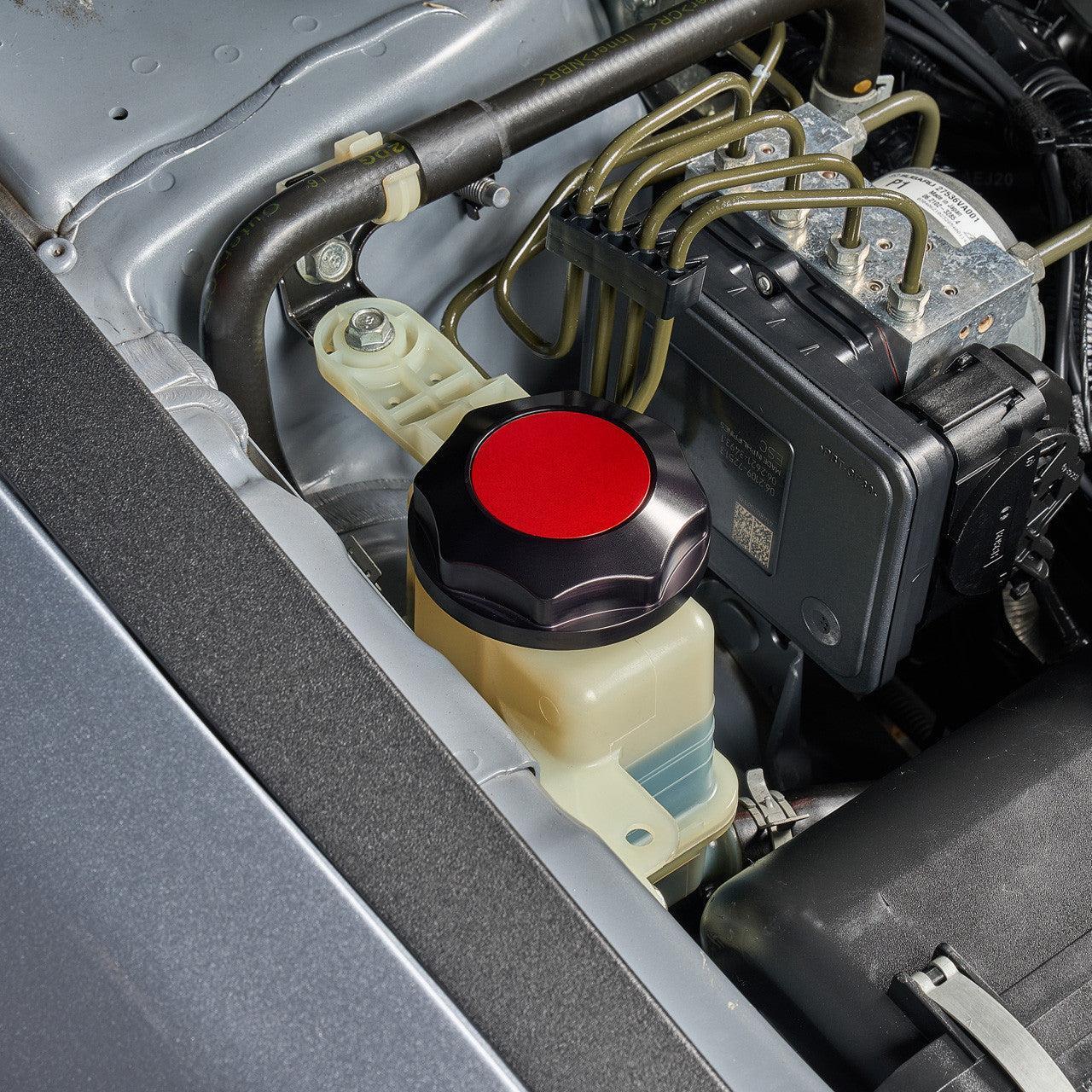 IAG Revolve Power Steering Reservoir Cap w/ Anodized Color Accent Purple WRX 08-14 / STI 08-21 / Legacy GT 05-09 | IAG-ACC-5307BKPR