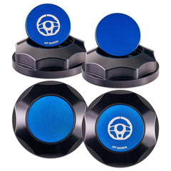 IAG Revolve Power Steering Reservoir Cap w/ Anodized Color Accent Blue WRX 02-07 / STI 04-07 / Forester XT 04-08 | IAG-ACC-5306BKBL