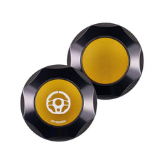 IAG Revolve Power Steering Reservoir Cap w/ Anodized Color Accent Gold WRX 08-14 / STI 08-21 / Legacy GT 05-09 | IAG-ACC-5307BKGD