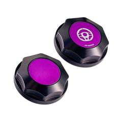 IAG Revolve Power Steering Reservoir Cap w/ Anodized Color Accent Purple WRX 08-14 / STI 08-21 / Legacy GT 05-09 | IAG-ACC-5307BKPR
