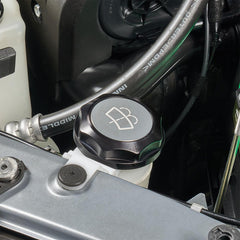 IAG Revolve Washer Fluid Reservoir Cap w/ Anodized Color Accent Silver WRX 02-21 / STI 04-21 | IAG-ACC-5305BKSL