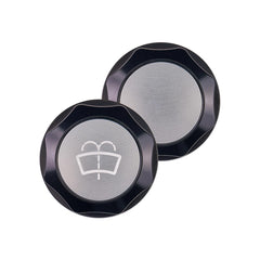 IAG Revolve Washer Fluid Reservoir Cap w/ Anodized Color Accent Silver WRX 02-21 / STI 04-21 | IAG-ACC-5305BKSL